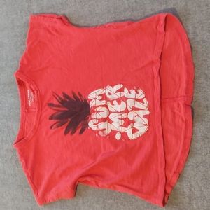 Joe Fresh Girls 6 Red Pineapple Summer Daze Short Sleeve Tee